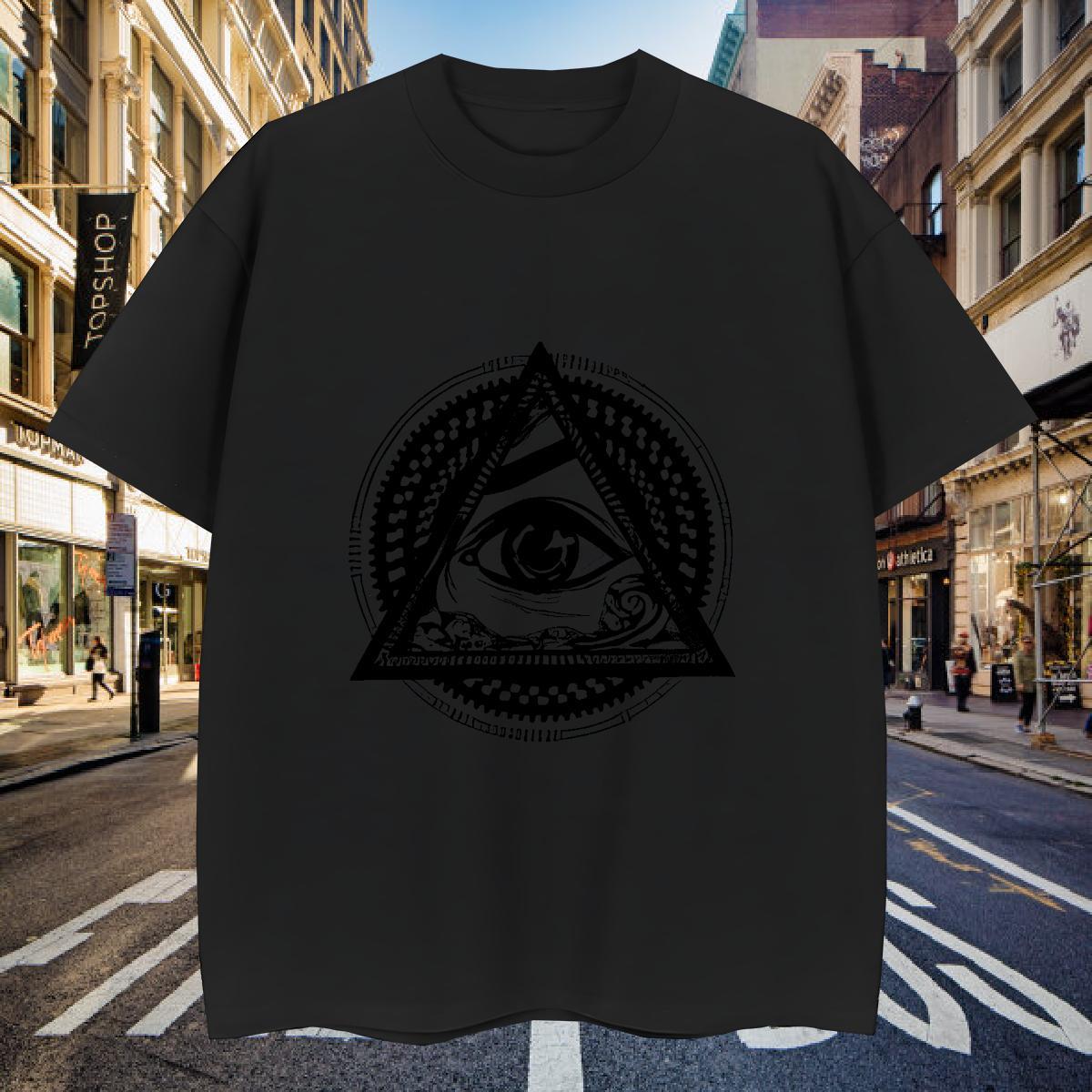 T-Shirts for Men 100% Cotton 230g eyes Street Breathable Crew Neck Graphic Men Tshirts DIY Customized Free Shipping Top Tees