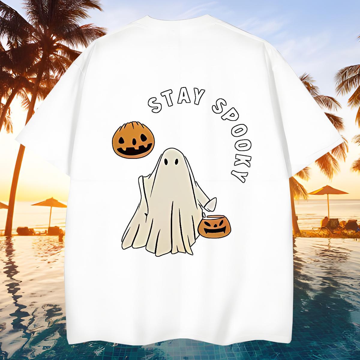 Loose Men Clothes T-Shirt 230g Cotton pumpkin Mens T Shirts Sports Casual Short Sleeve Soft Asian Size 2024 DIY Tee Shirt