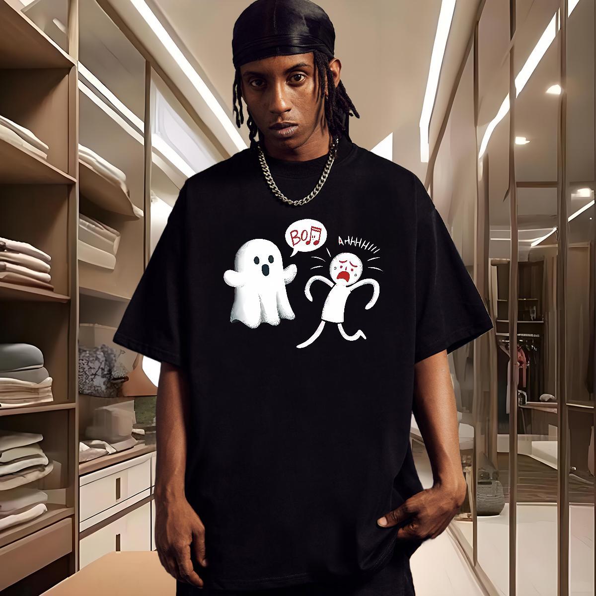 2024 New T Shirt For Man 230g 100% Cotton monster Hip Hop Street Polos Breathable High Quality Men Tshirts Customized Print