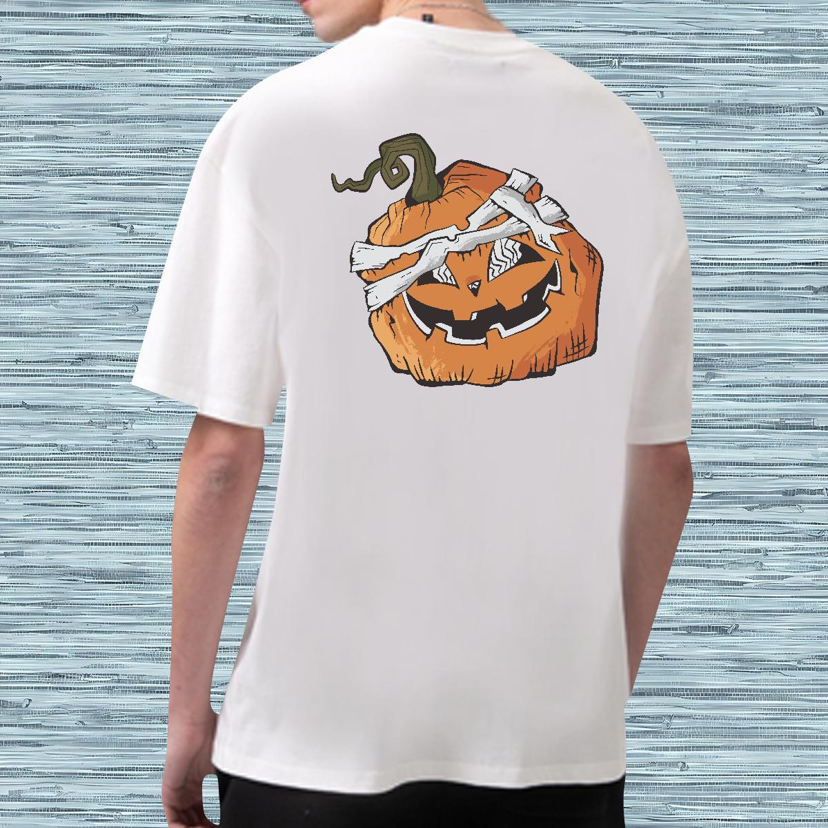 New T-Shirts 230g 100% Cotton Halloween Street wear Hip Hop Tees Short Sleeve O-Neck Popular Tshirts Anime
