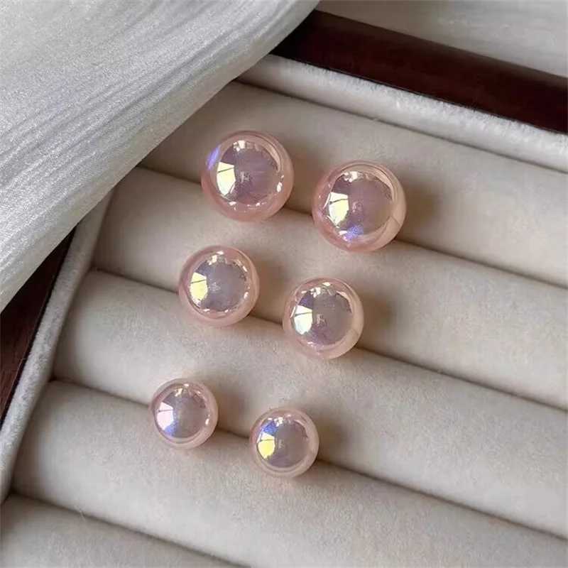 Exquisite pink simulated pearl earrings suitable for women simple and elegant luxurious high-end earrings charming jewelry W241023