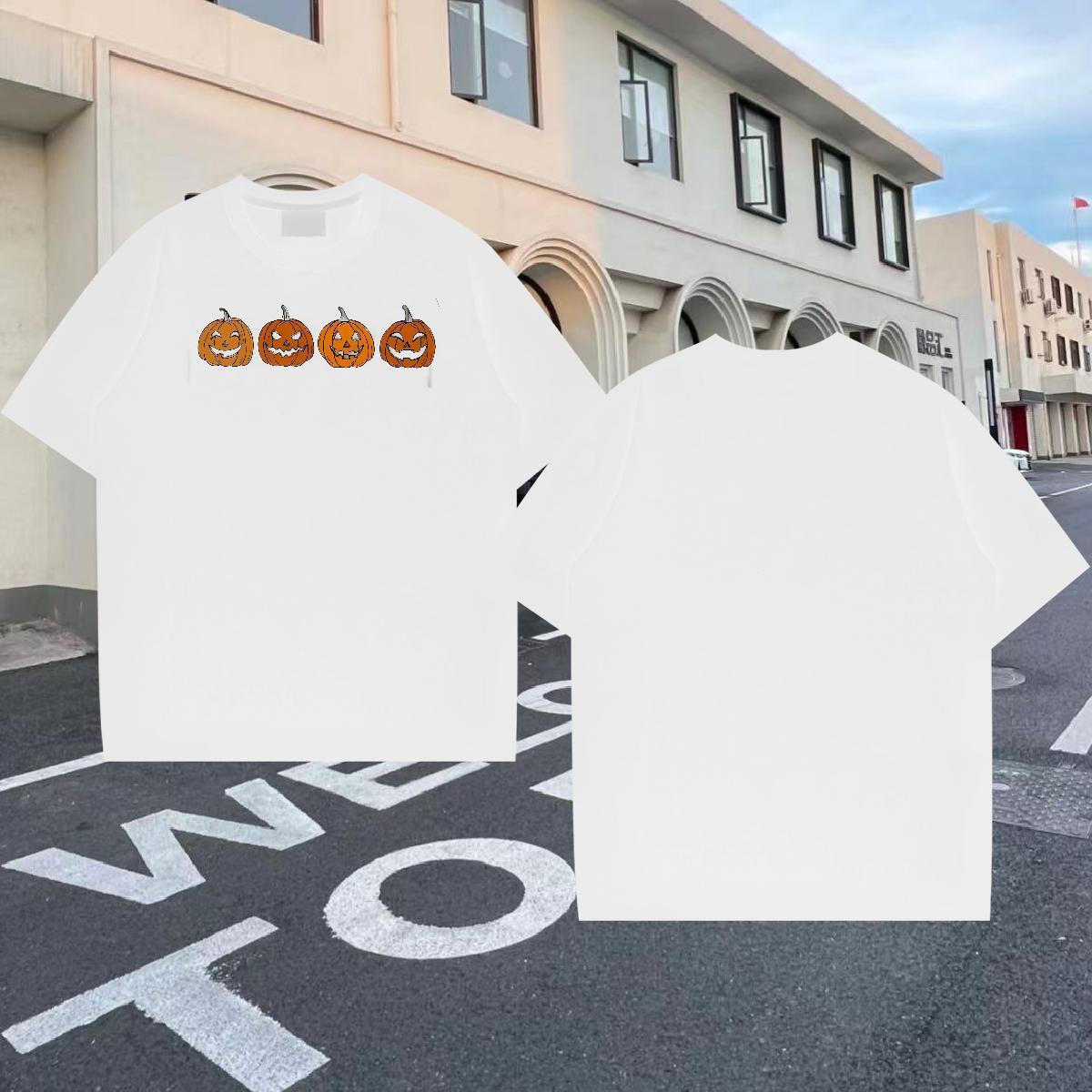 New Arrival Man T Shirts 230g Cotton halloween Beach Tee Shirt Breathable Short Sleeve Unisex Men Tshirts Plus Size Custom