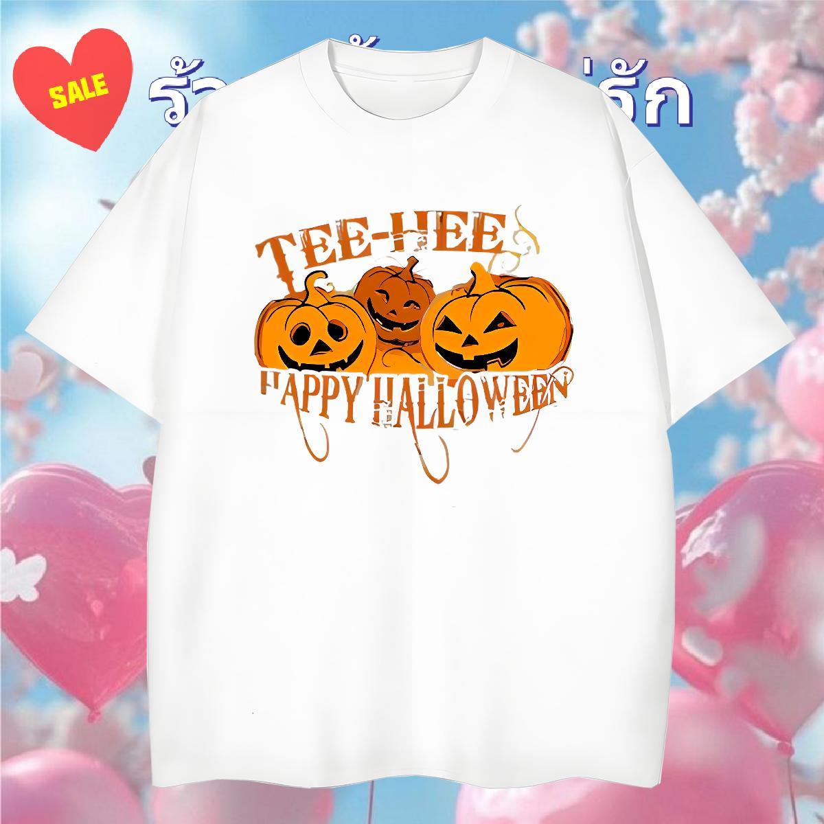 Classic T-Shirts for Men 230g 100% Cotton halloween Street Tshirts Crew Neck Breathable Cool Couples T Shirts Custom Printing