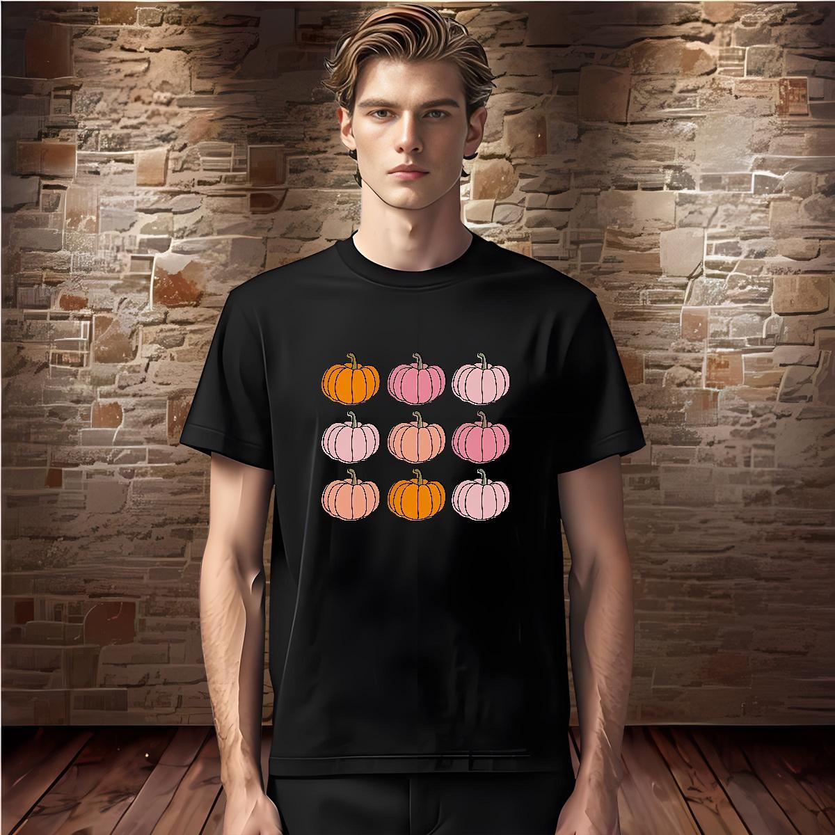 T shirt 100% Cotton 230g halloween Daily Outfit Breathable Customized Men Tops Tees Wholesale Classic Tee Shirt