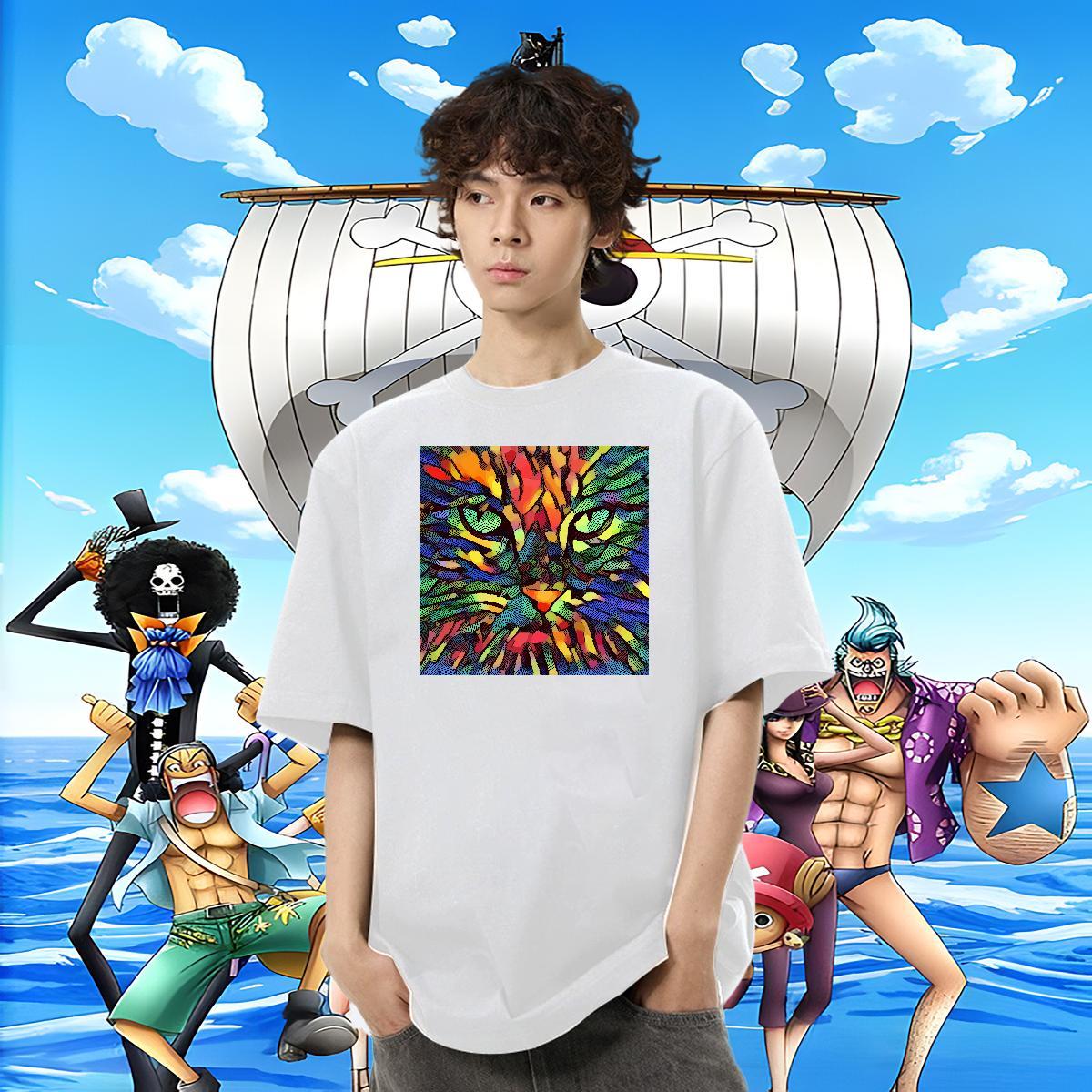 TOP Quality Tshirts 230g Cotton Street Casual cat Plus Size Custom Crew Neck Fashion Casual Mens T Shirts Tops Tees