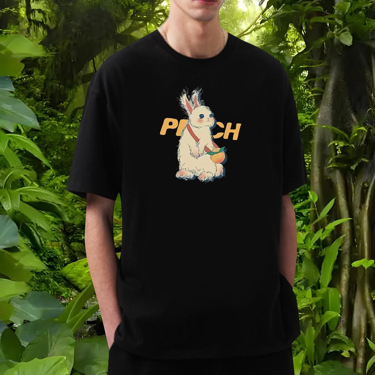 2024 T Shirts Men 100% Cotton 230g rabbit Daily Outfit Wear Crew Neck Breathable Brand Couples T Shirts Custom Printing