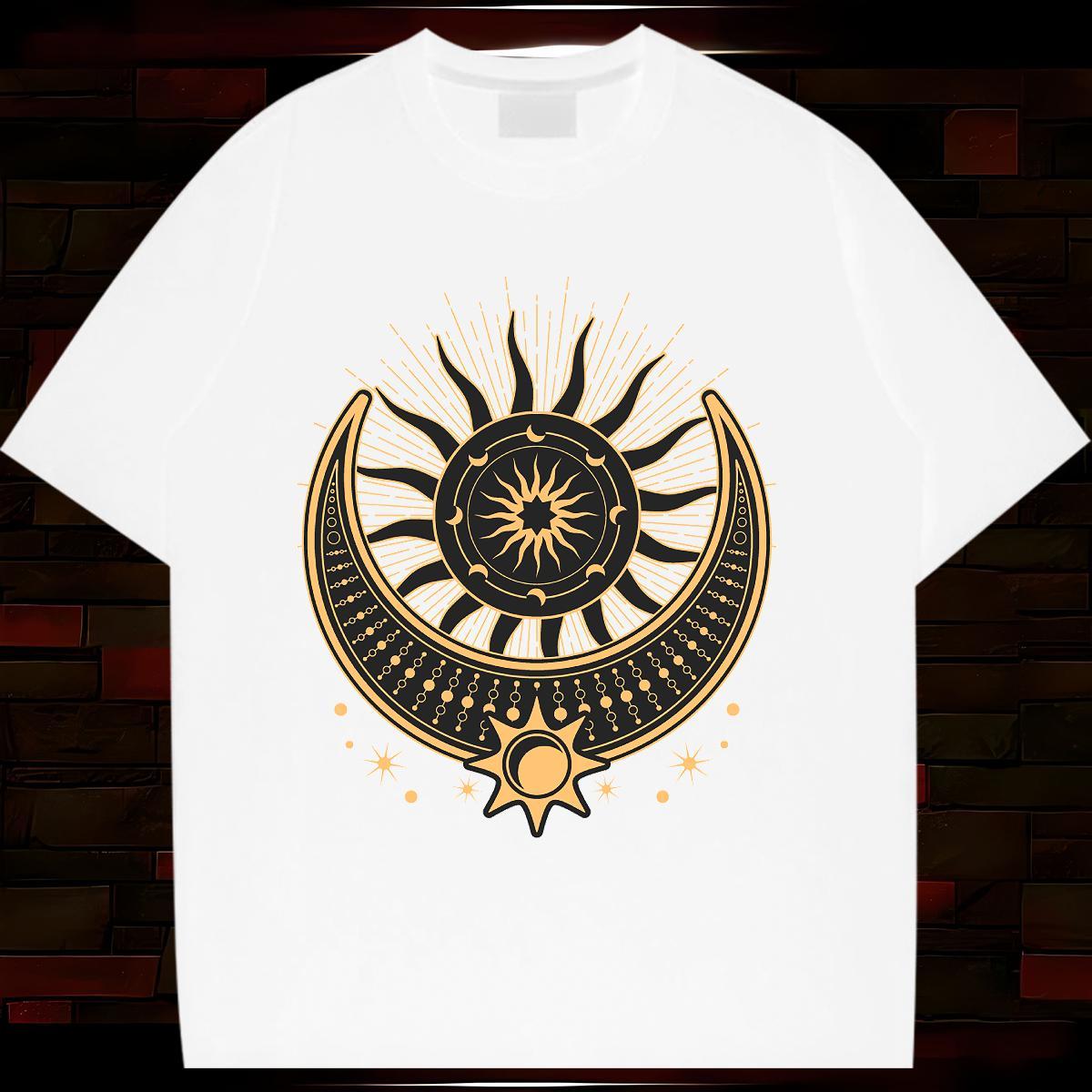 Designer Women Tees 100% Cotton 230g solar system High Street Hip Hop Woman T Shirts Short Sleeve O-Neck Cartoon Anime Clothes