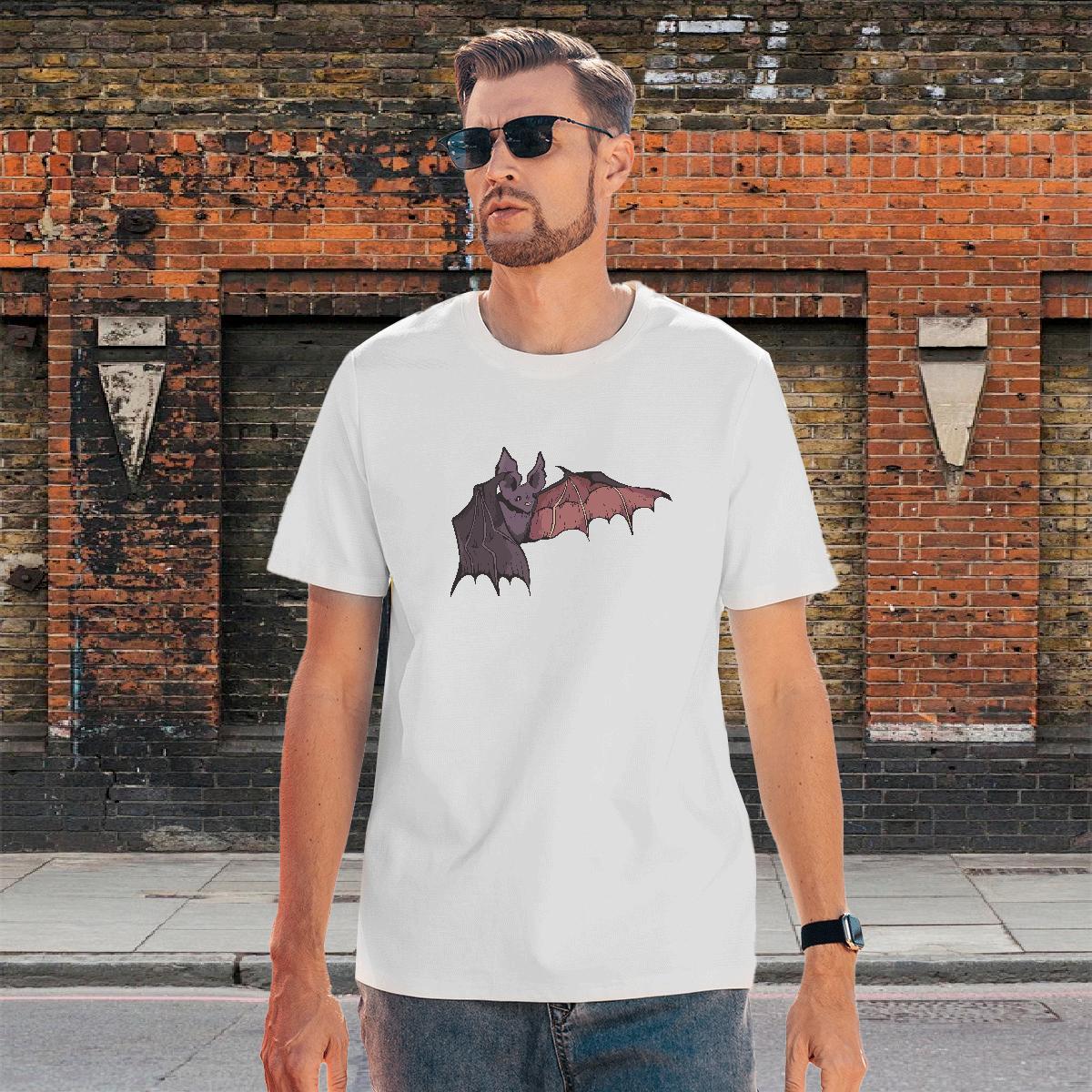 Designer Couples T Shirts 230g Pure Cotton bat Mens T Shirts Street Casual Crew Neck Breathable Plus Size Cartoon 2024 Designer Tees Shirts