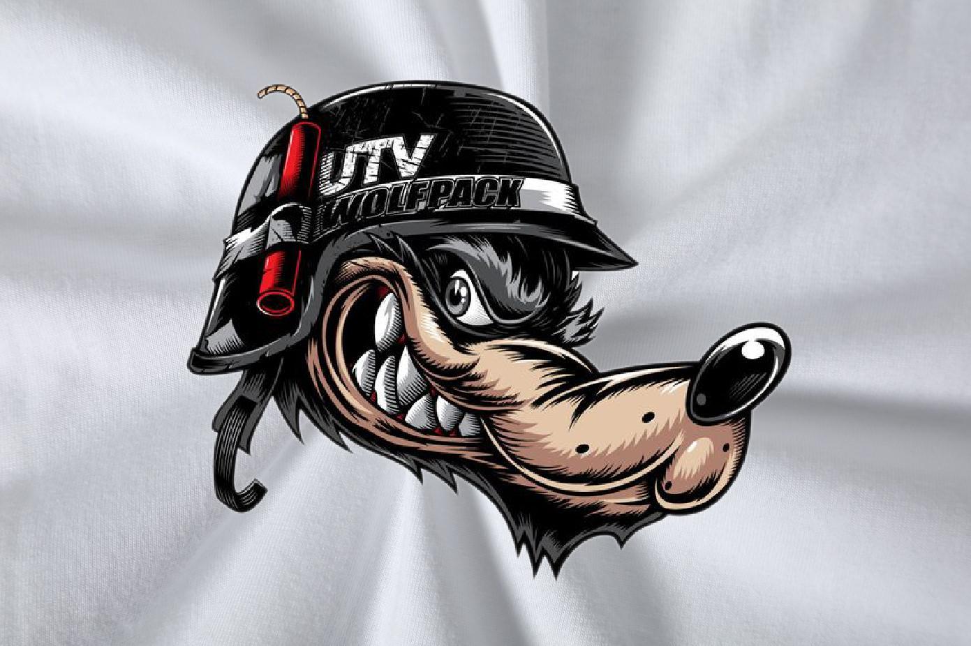 Classic Casual Men T Shirts 230g Cotton wolf Street Wear Clothes Pure Cotton Unisex Tshirts Custom Print Oversized