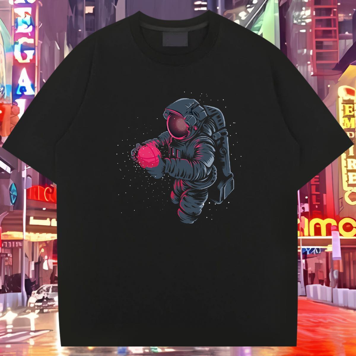 T Shirts Men 230g 100% Cotton universe Sports Casual Short Sleeve Soft Oversized 3XL 4XL Mens Tshirts New Arrival Cool Tops Shirt