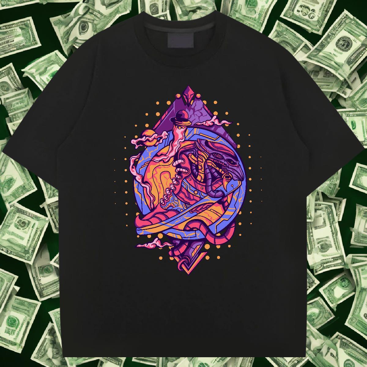 Unisex Men Tees 100% Cotton 230g Summer Casual ET Custom Print Oversized Pure Cotton DIY T shirt Clothings