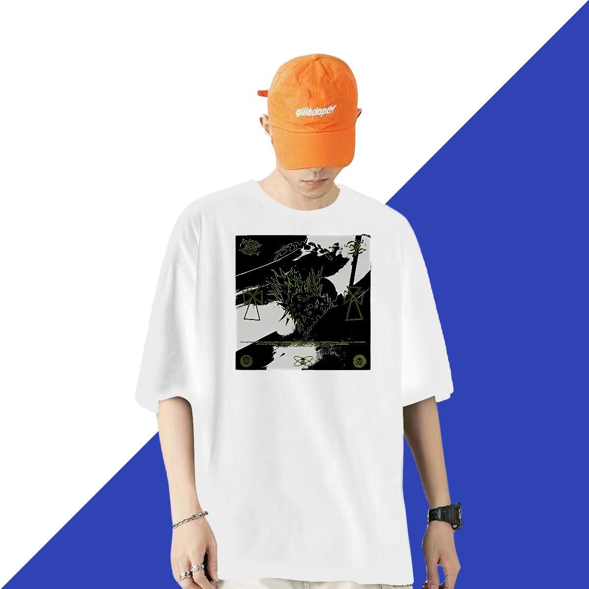 Fashion Casual T-Shirts 230g 100% Cotton halloween Street Top Tees Breathable Short Sleeve Comfortable Men Tops Tees Customized