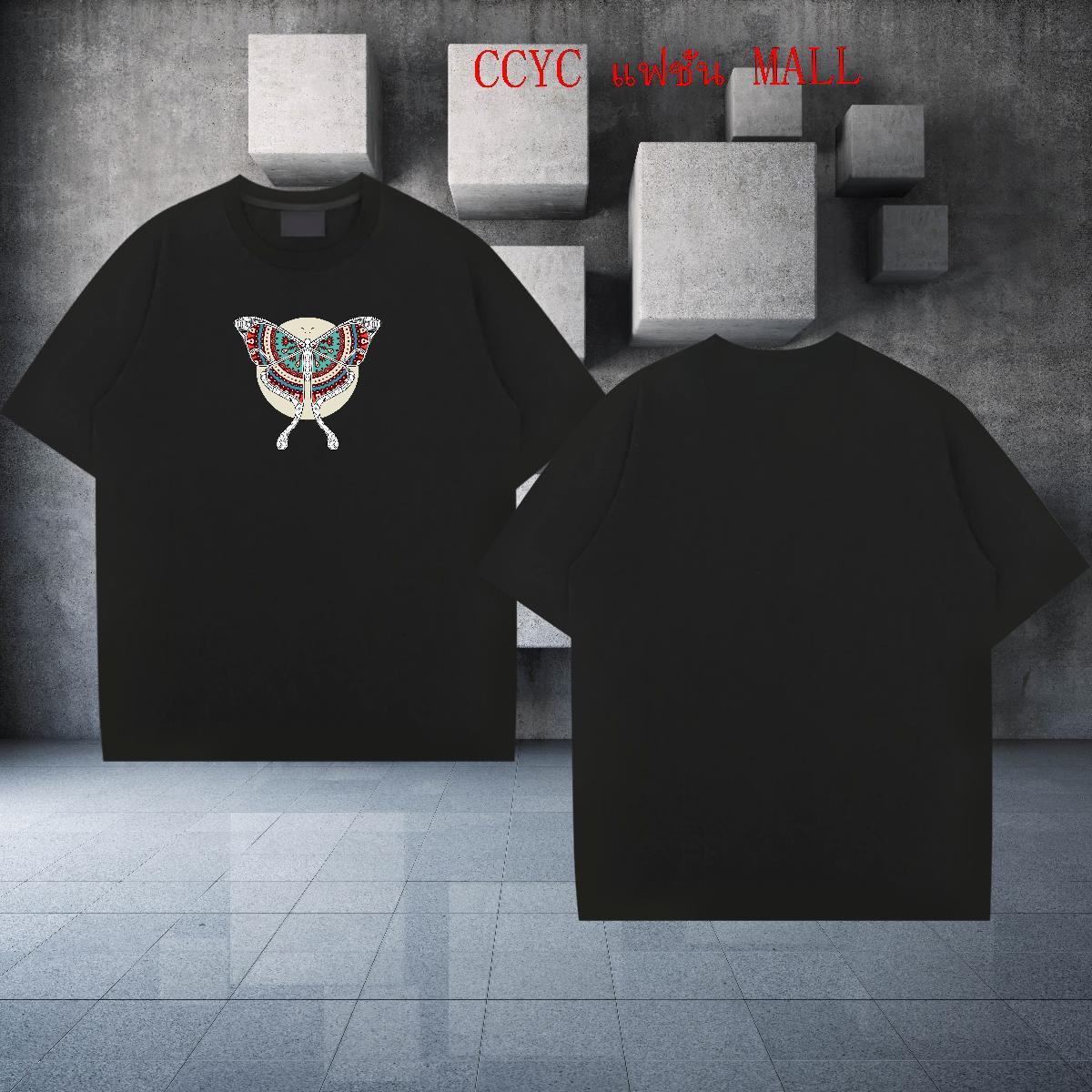 High Quality Men Tees 230g 100% Cotton Casual Butterfly DIY Logo Oversized O Neck Short Sleeves New Designer Man T Shirts Tops Tees