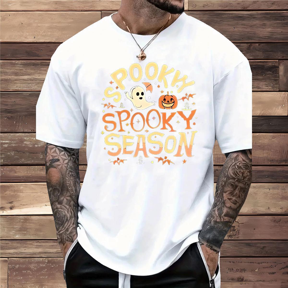 Fashion Design Mens T Shirts 100% Cotton 230g halloween Sports Casual Tee Shirt Breathable Short Sleeve Classic Tshirt for Man Woman White Plus Size