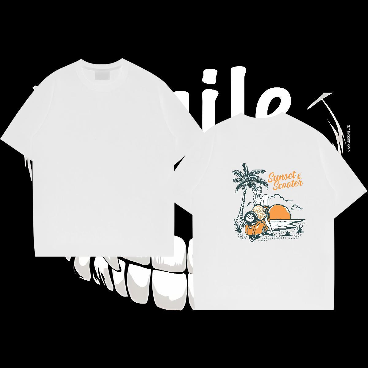 New Designer T shirt 230g 100% Cotton sun Street Casual Top Tees Breathable Soft Free Shipping Men Clothes T-Shirt Customized