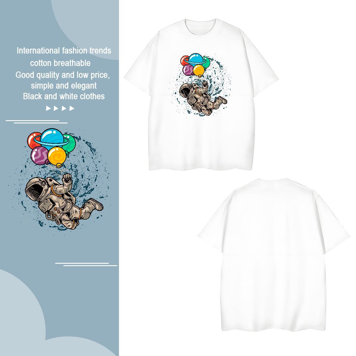 Mens T Shirts 100% Cotton 230g universe Summer Casual Breathable Short Sleeve DIY Logo Oversized Tshirts Classic Casual Free Shipping Top Tees