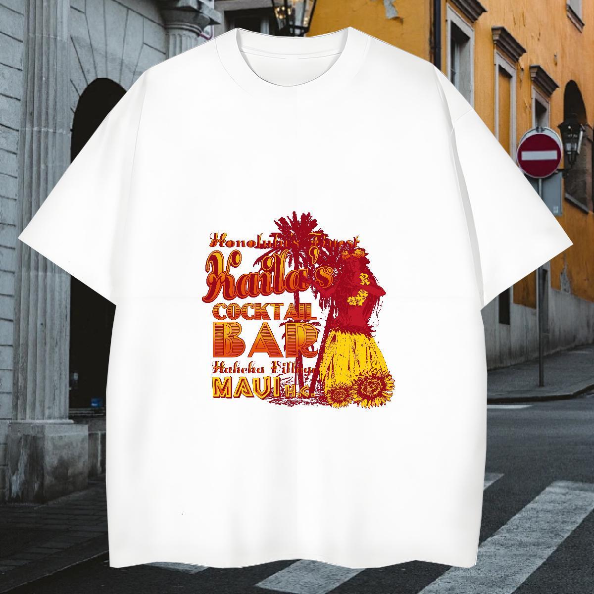 Man T Shirts 230g Cotton flower Casual Breathable Black White Men Tops Tees 2024 Summer TOP Quality Top Tees