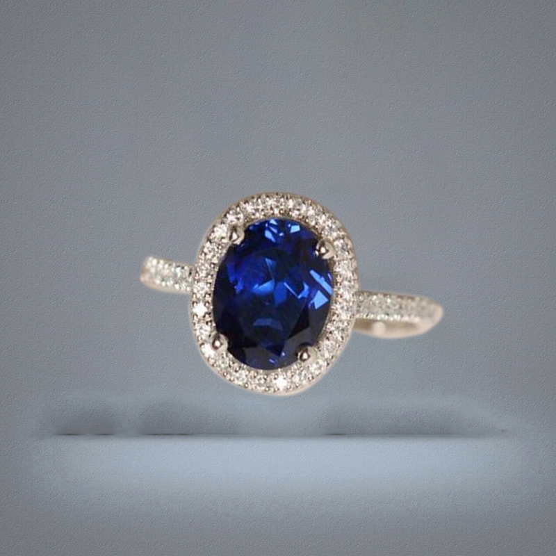 Drop Luxury Jewelry 925 Sterling Silver Oval Cut Multi Color Topaz CZ Diamond Party Women Wedding Band Ring For Lovers0