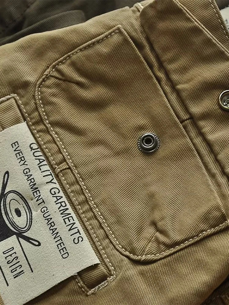 Cargo Pants Men Causal Fashion High Waist Loose Straight Man Spring Quality Chic Solid Trousers 240806