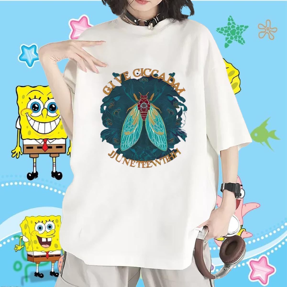 Nice T Shirts Women Crew Neck Lady T shirt Plus Size Custom Butterfly Beach 230g 100% Cotton 2024 Casual Tops Shirt