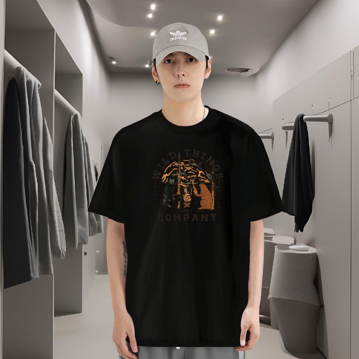 T shirt 230g 100% Cotton tree Sports Casual Breathable Anime Print Tshirt for Man Woman Factory Direct Cool Design Top Tees