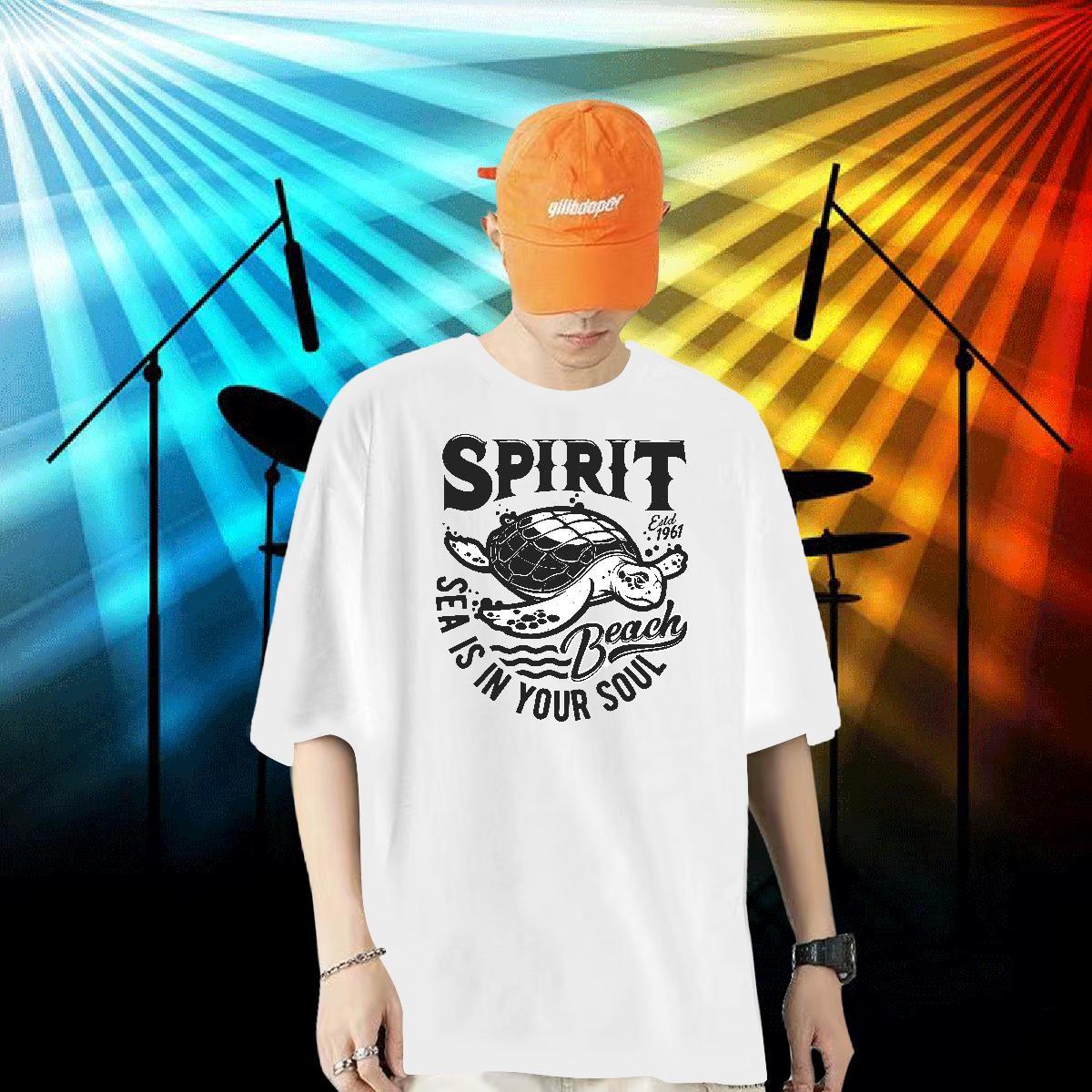 Fashion Casual T shirt 230g Cotton Daily Outfit Clothes Breathable Short Sleeve Cool Design Men Clothes T-Shirt Custom Anime