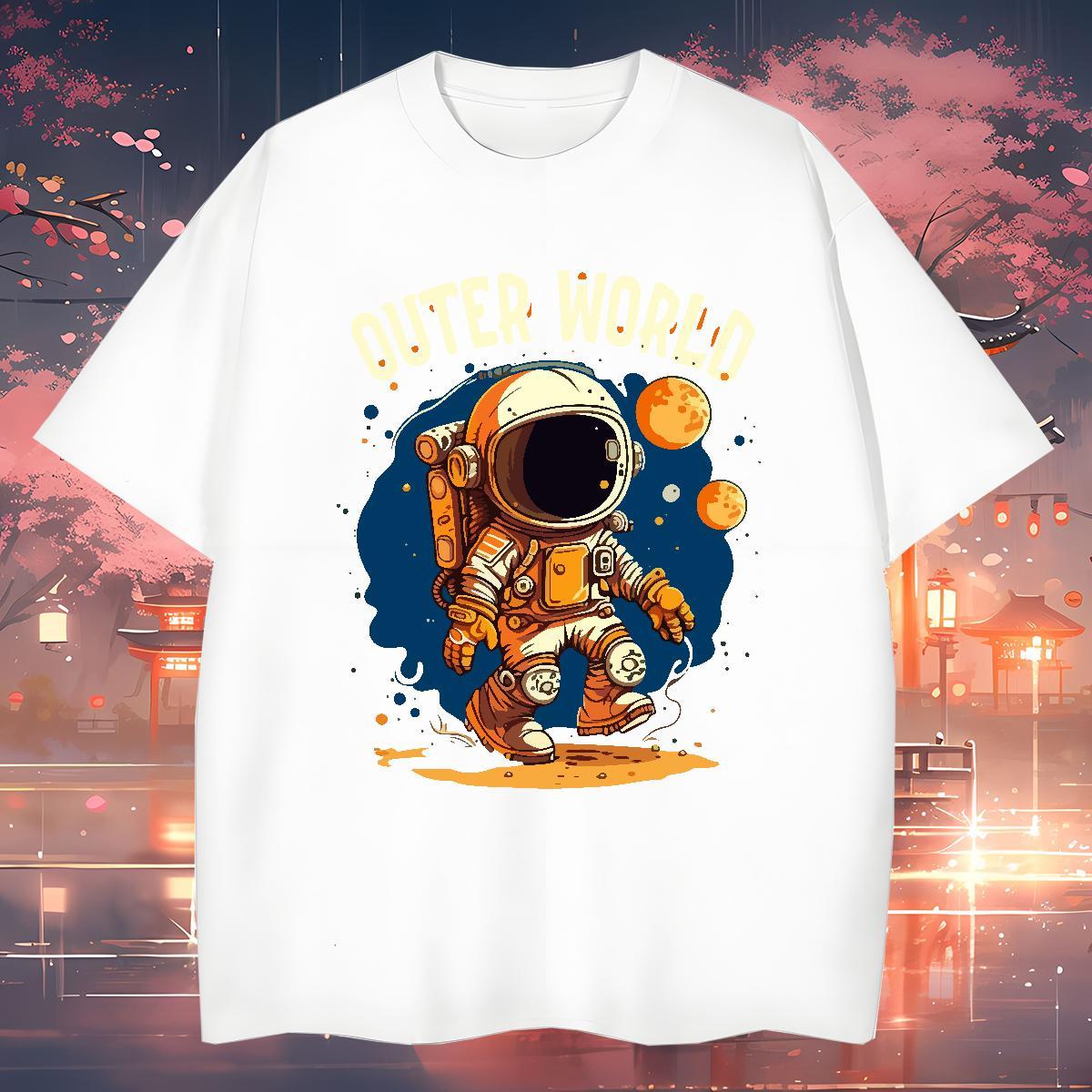 Men T Shirts 230g Pure Cotton universe Sport Round Neck Short Sleeve Custom Print Plus Size Tshirt for Man Woman Factory Direct Brand Top Tees