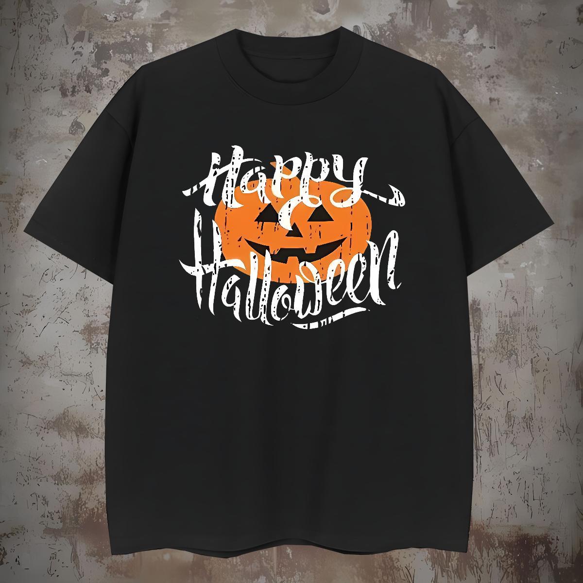 Comfortable Tshirts 230g Pure Cotton halloween T-Shirts Sport Breathable Short Sleeve White Plus Size Customized Tops Tees