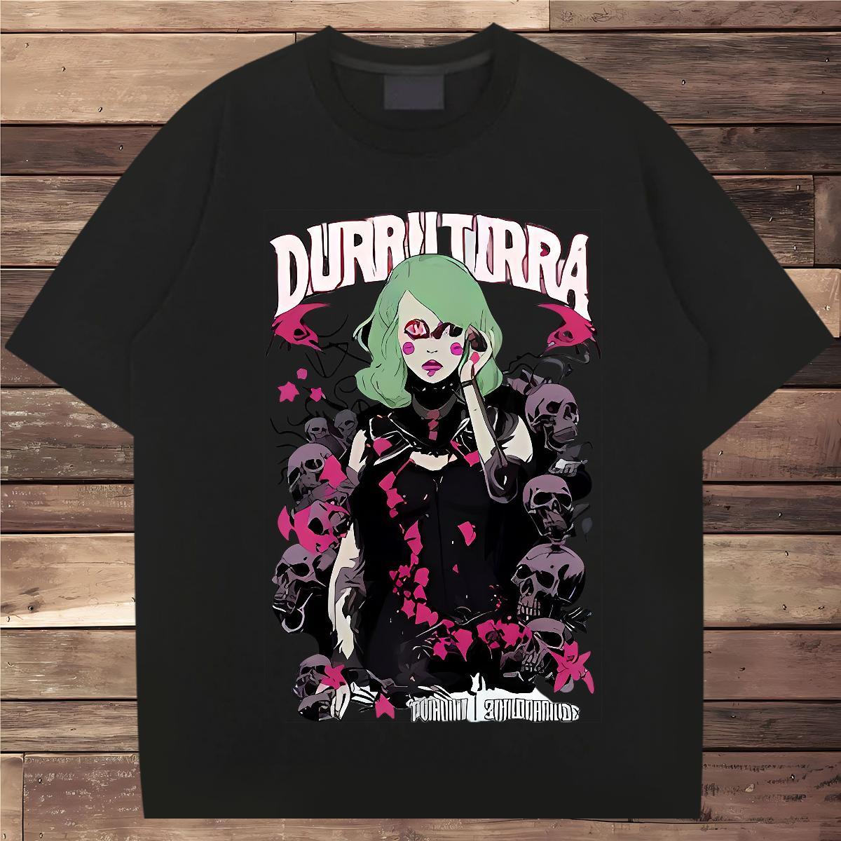 T-Shirts 100% Cotton 230g Terror Hip Hop Street O Neck Short Sleeves Oversized Men Clothes T-Shirt Classic Designer Tops Tees