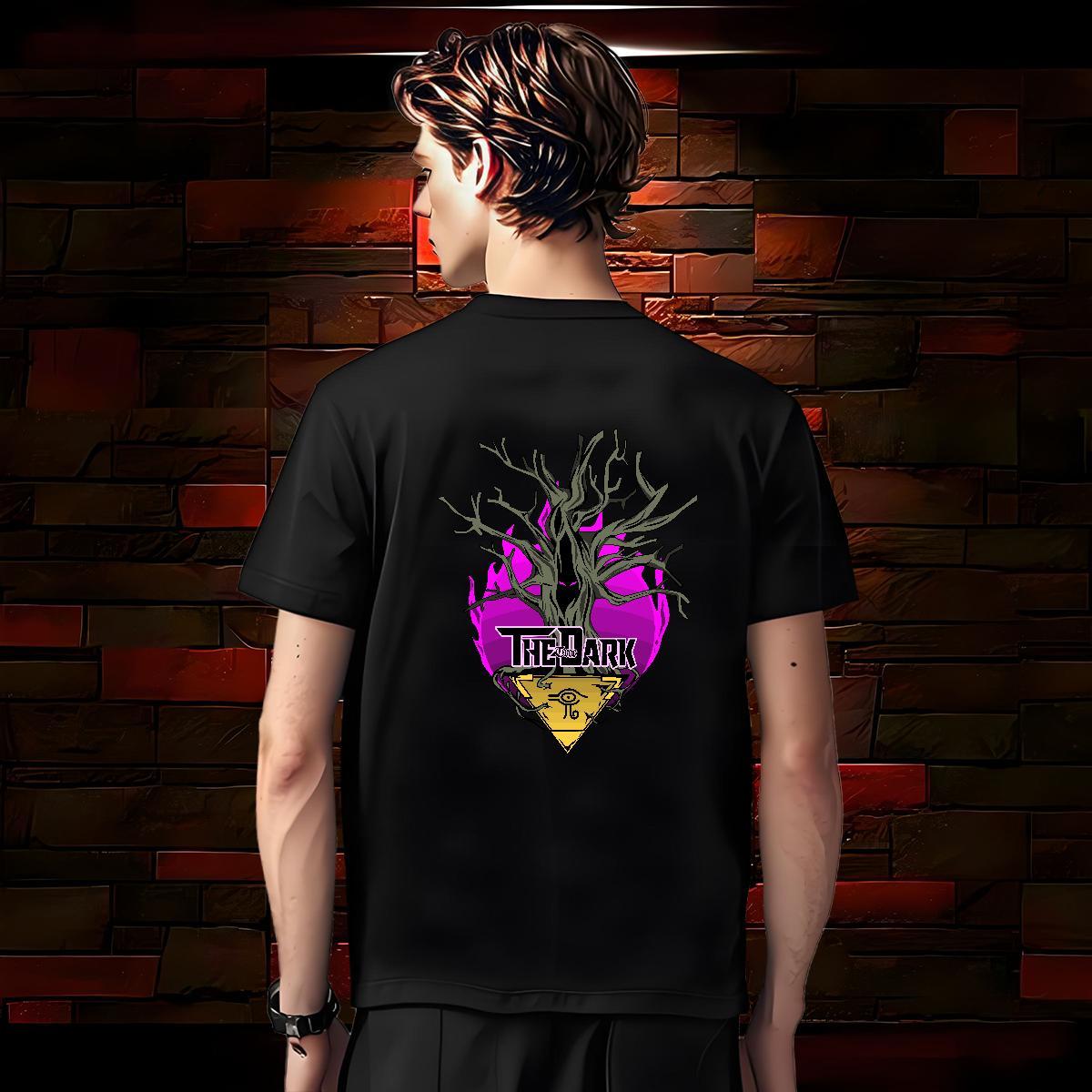 T Shirts Men 100% Cotton 230g tree Casual Daily Wear Breathable Crew Neck Custom Printed Mens Tshirts Fashion Casual Loose Fit Tee Shirt