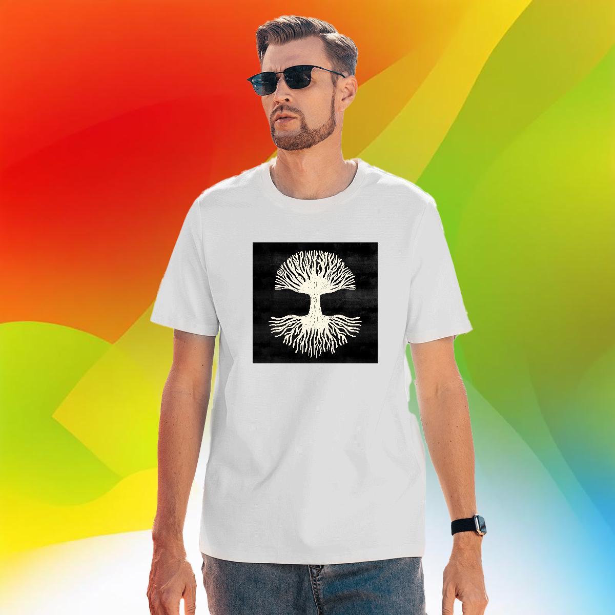 Fashion New T-Shirts 100% Cotton 230g tree Casual Daily Wear Tops Short Sleeve Soft High Quality Men Clothes T-Shirt Asian Size