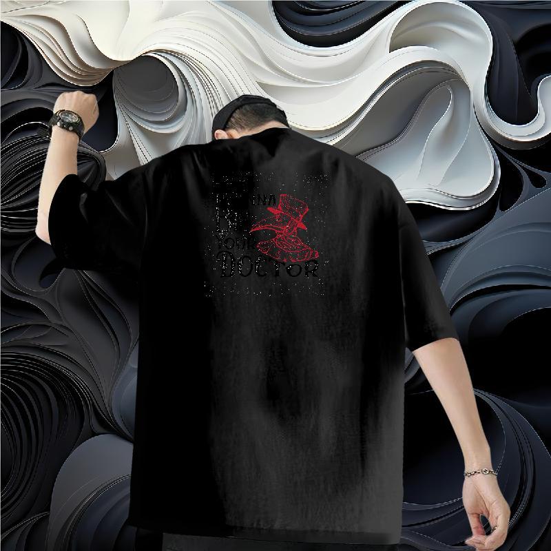 Custom T-Shirts for Men 230g 100% Cotton bird Casual Tops Tees O Neck Short Sleeves Loose Fit Tshirt for Man Woman Black White