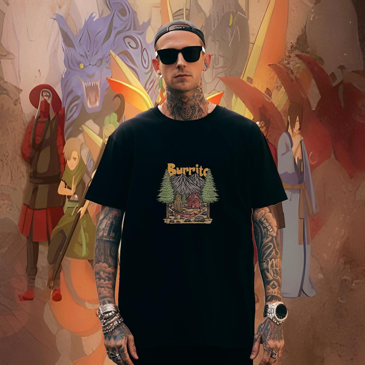 Designer Men Tshirts 230g Pure Cotton Casual Daily Wear mountains Plus Size Custom Short Sleeve Soft Classic Casual T shirt Tees