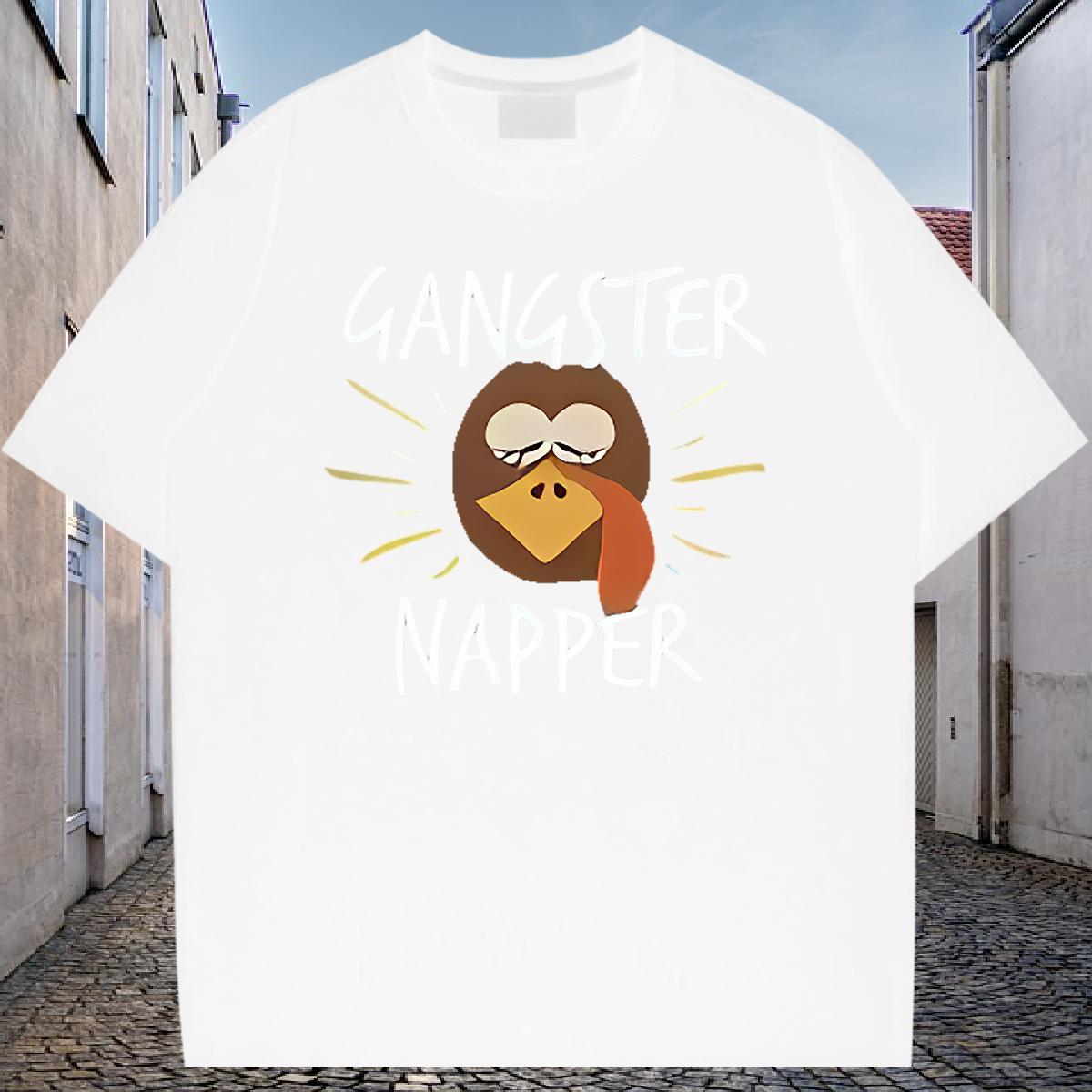 Casual New Man T Shirts 100% Cotton 230g bird Sport Clothings Breathable Crew Neck Loose Men Tees White Plus Size