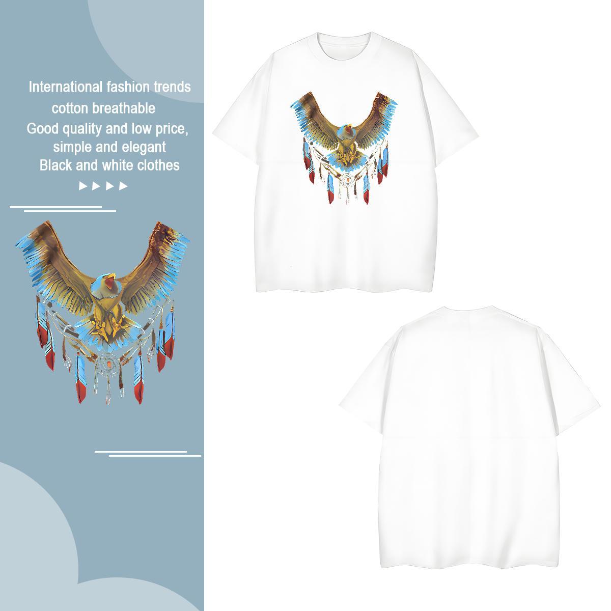 Loose Men Clothes T-Shirt 230g Pure Cotton cool Mens T Shirts Daily Wear Short Sleeve Soft Custom Cartoon Factory Direct Tops