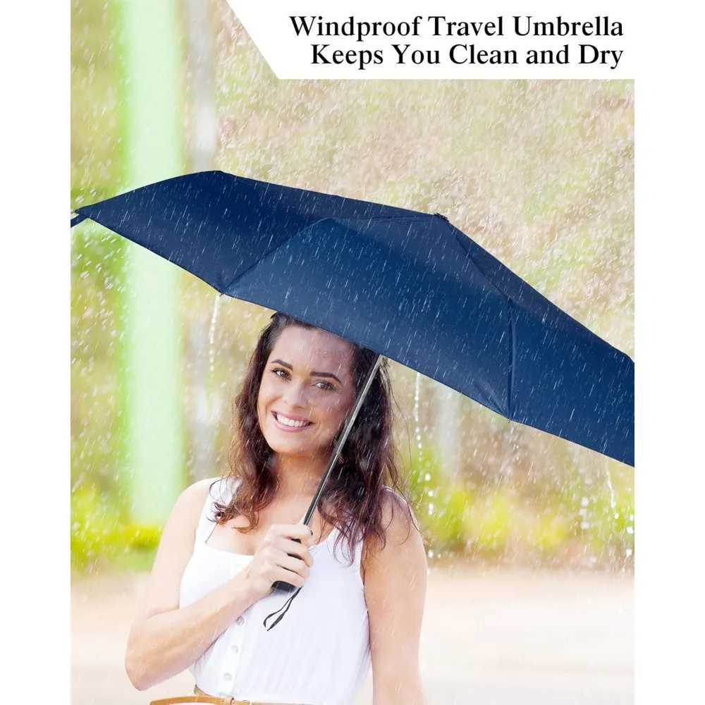 10 Pack Rain Umbrellas Bulk Automatic Open Close Collapsible Umbrella for Men WomenXJ240806