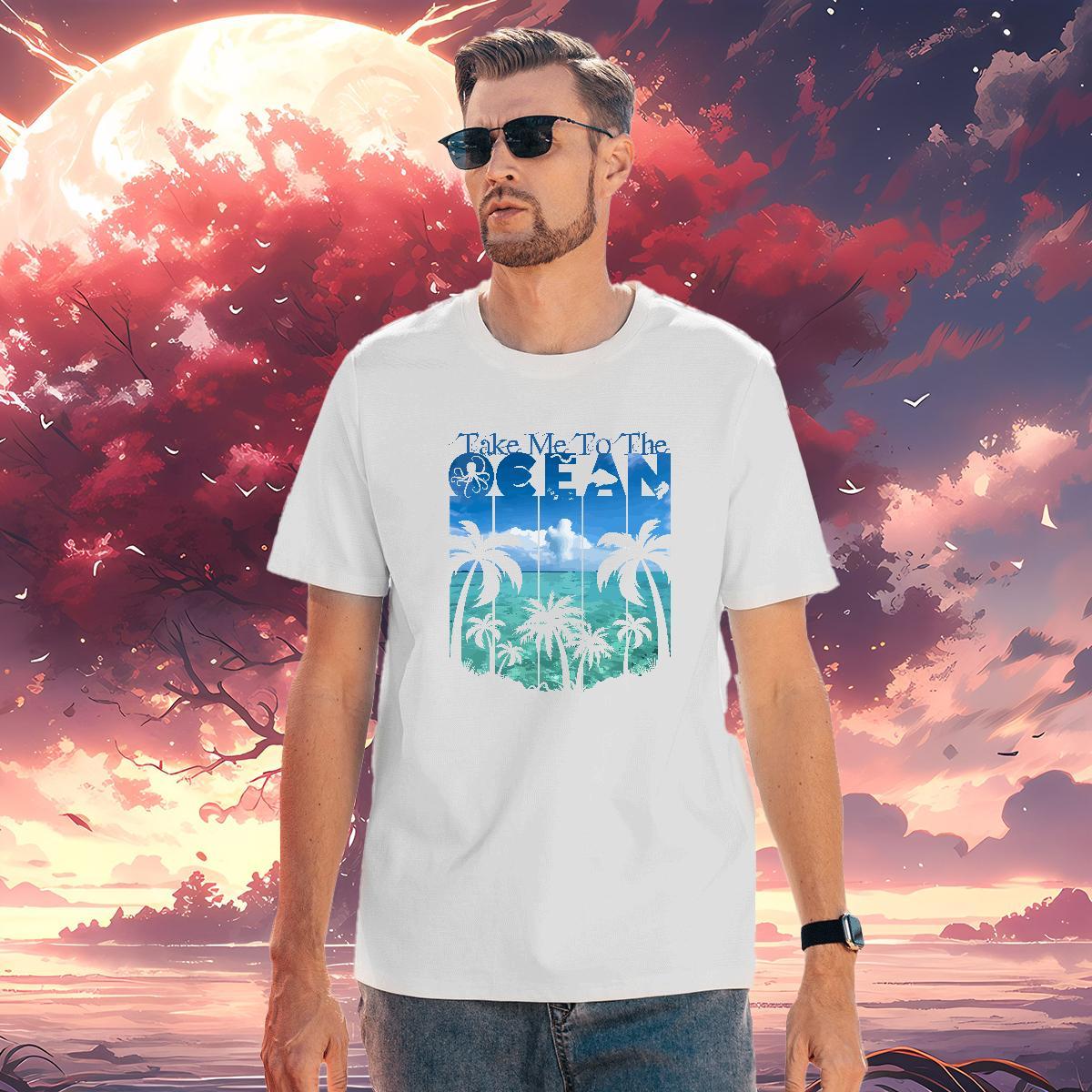 T Shirts Men 230g Cotton tree Anime Printing Street Round Neck Short Sleeve Plus Size Custom Men Clothes T-Shirt Stylist Cool Design Tops Shirt