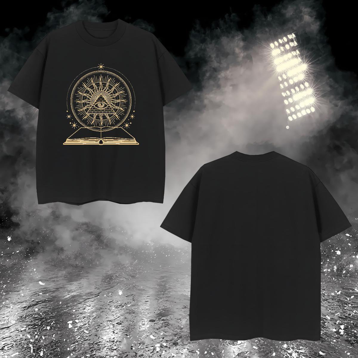 T shirt 230g Pure Cotton eyes Outdoor Short Sleeve Soft Black Oversized Couples T Shirts Fashion Designer Cool Design Tee Shirt