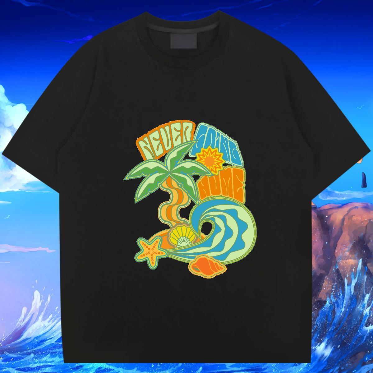 Cool Design Tshirts 230g Cotton Street Casual beach Black Oversized Breathable Crew Neck Classic Casual T Shirts Men Wear