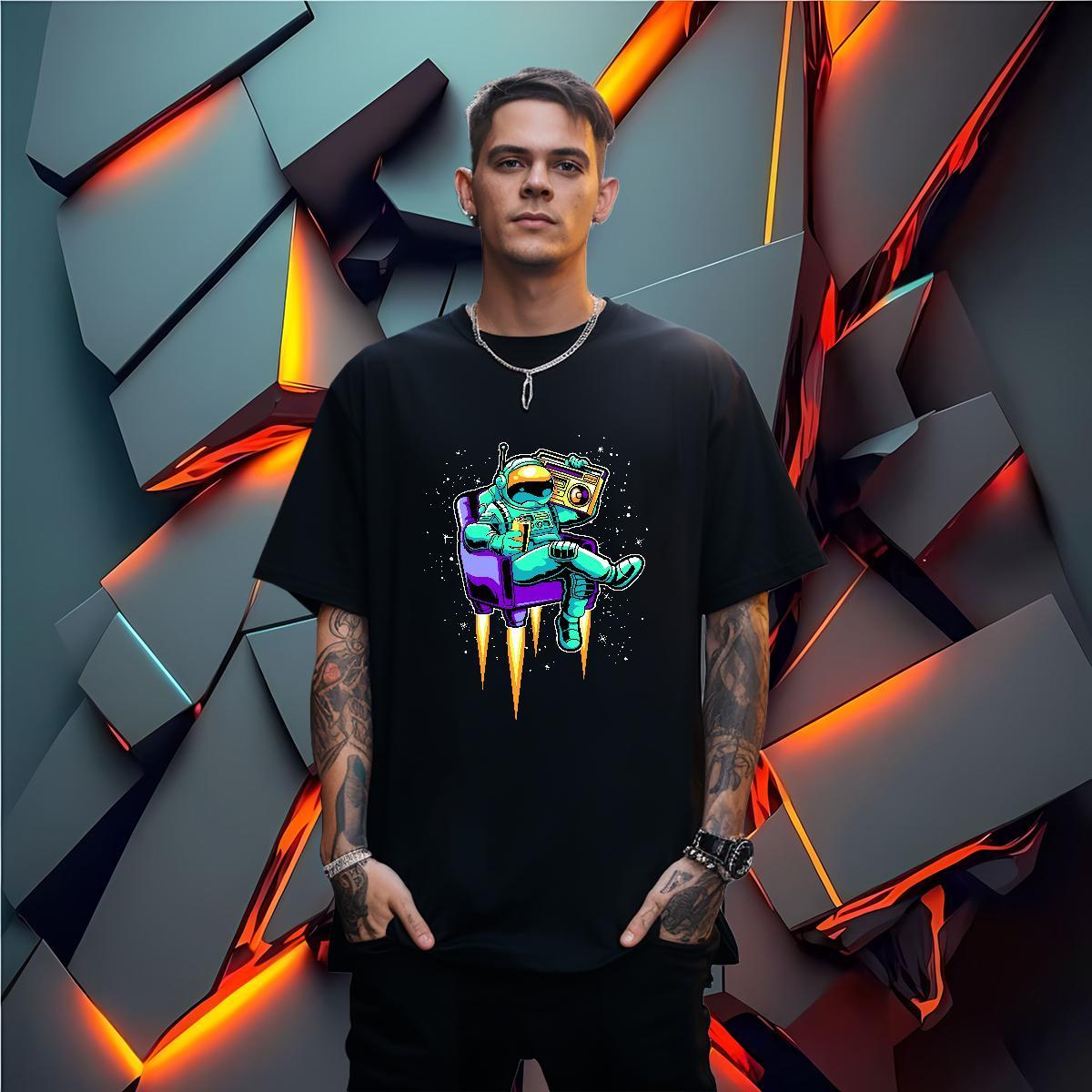 T Shirts Men 100% Cotton 230g universe Spring Summer Breathable Soft Anime Men Tees Factory Direct High Quality Tops Tees