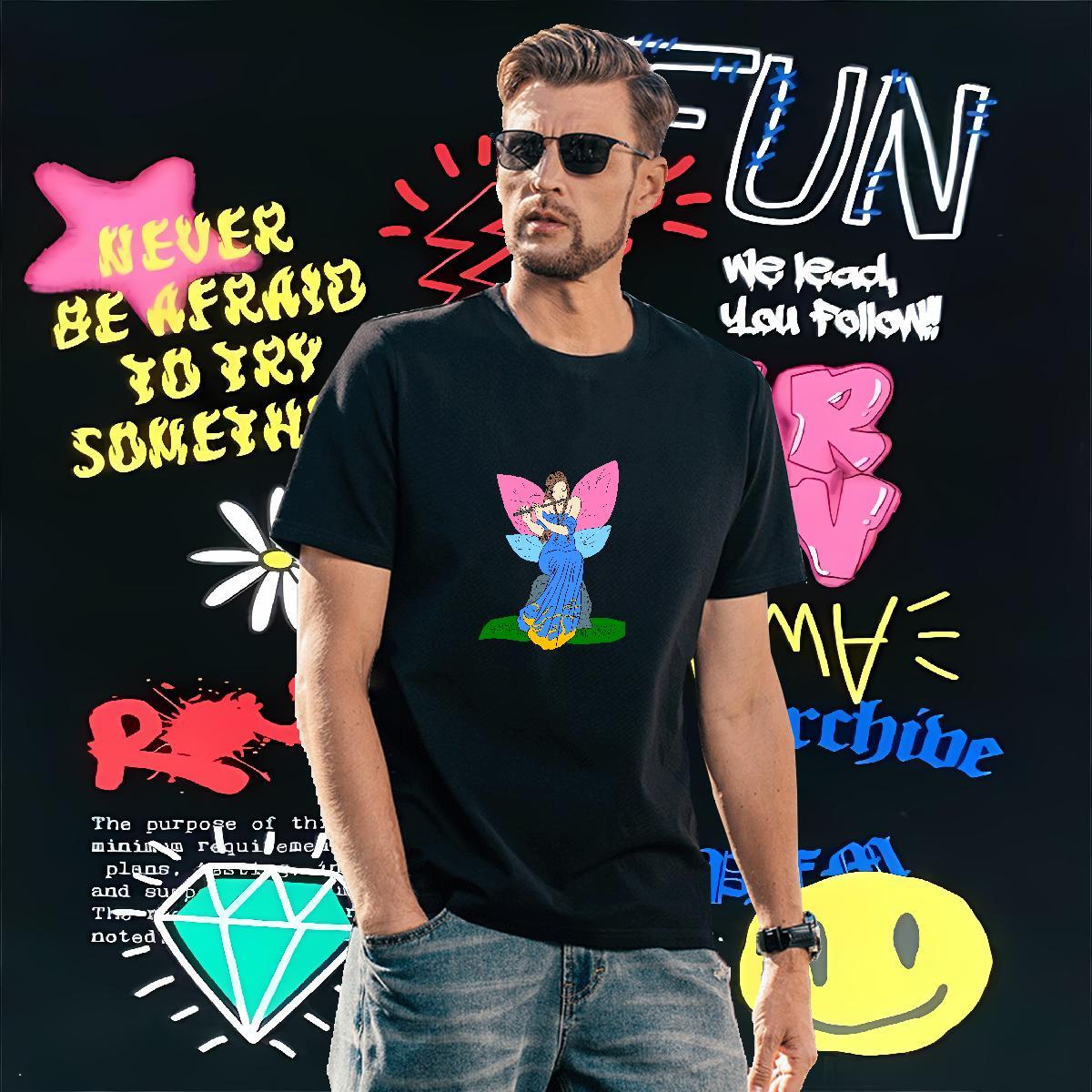 T-Shirts for Men 230g 100% Cotton portrait Summer Casual O-Neck Short Sleeve DIY Printed Men Clothes T-Shirt Factory Direct Popular Tshirts