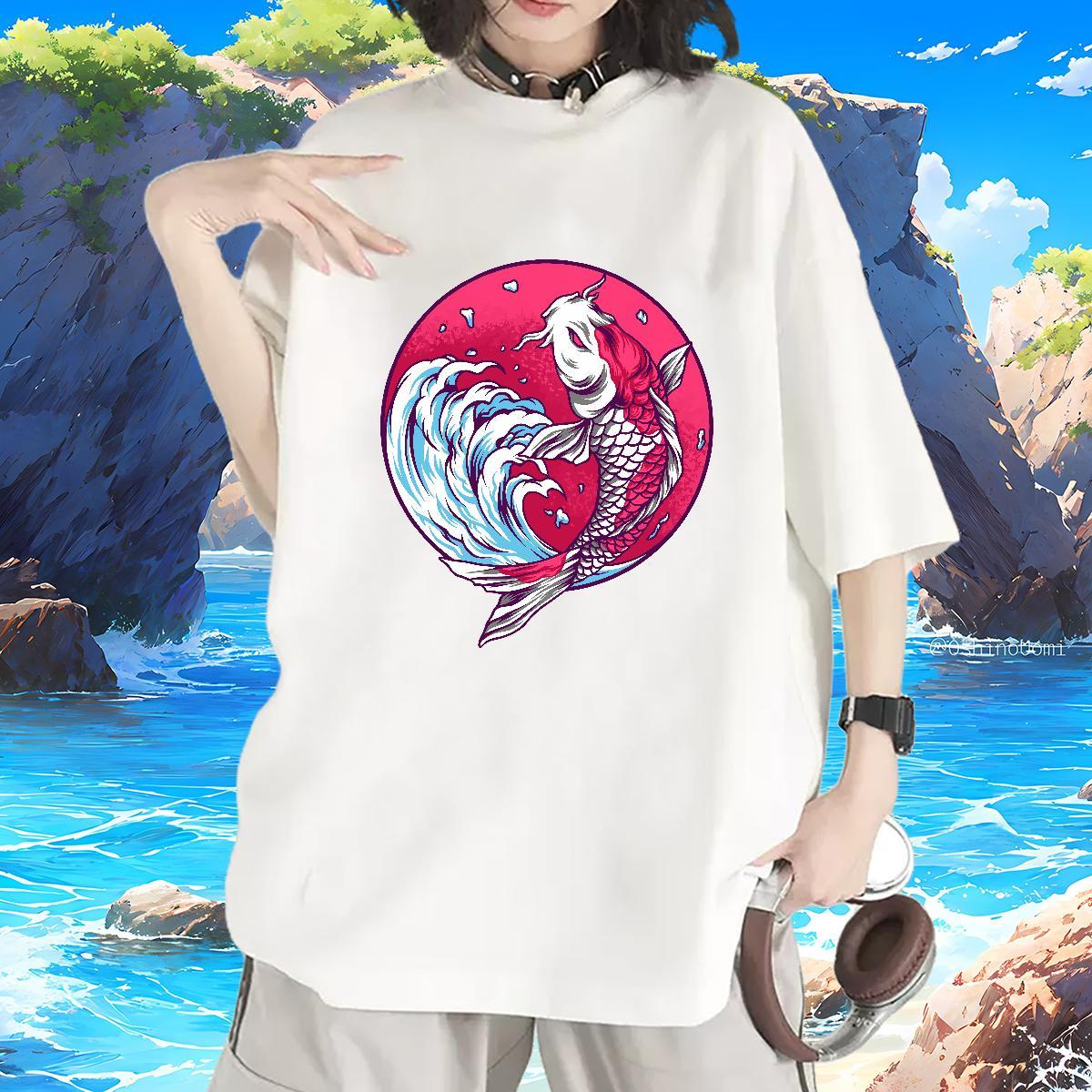 Designer Nice T-Shirts for Women Short Sleeve O-Neck Lady T shirt Cartoon Printing L-4XL Outdoor 230g Cotton 2024 Casual Clothings