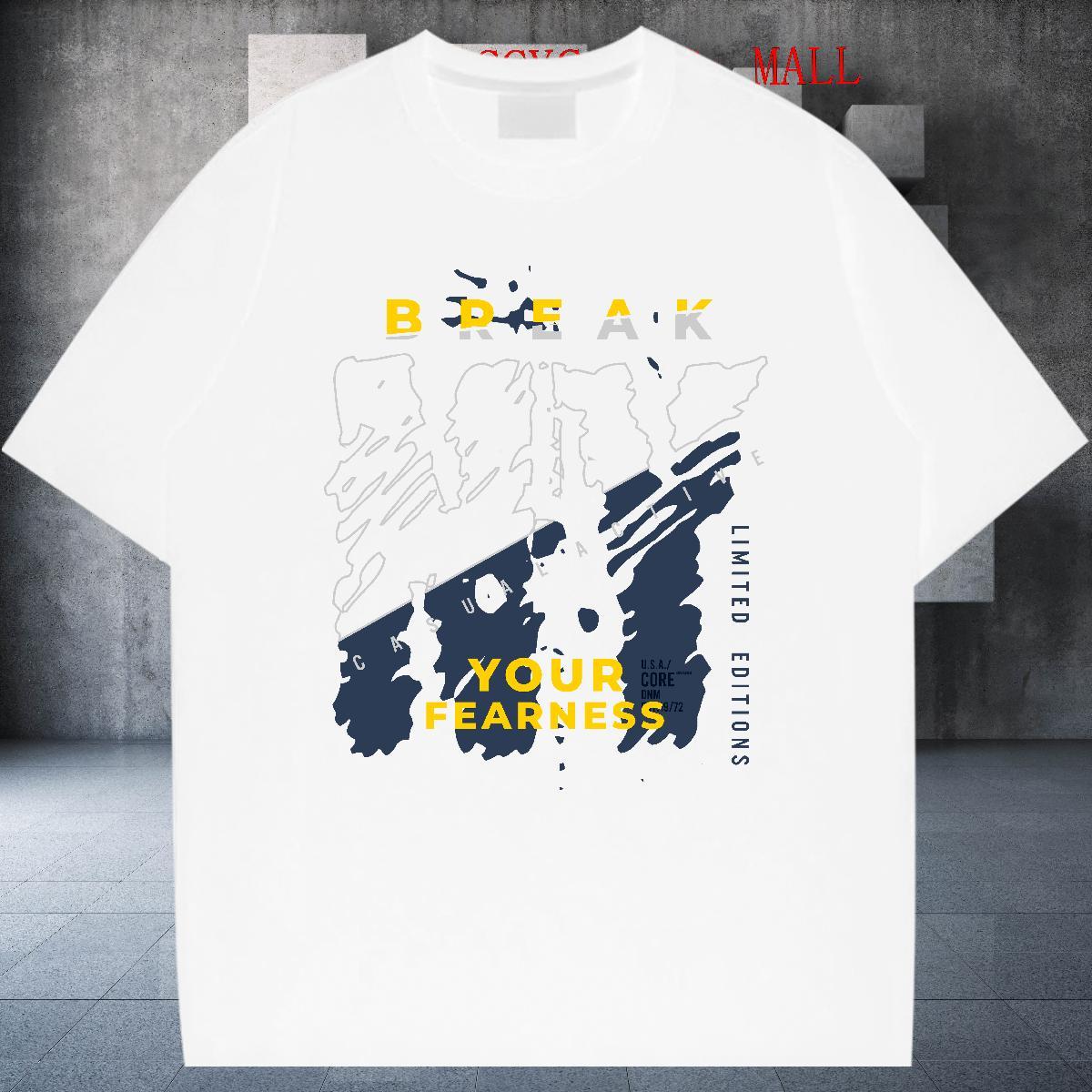 Free Shipping Men Tees 100% Cotton 230g Casual Beach letter Floral Print Breathable Short Sleeve Fashion T shirt Tshirts