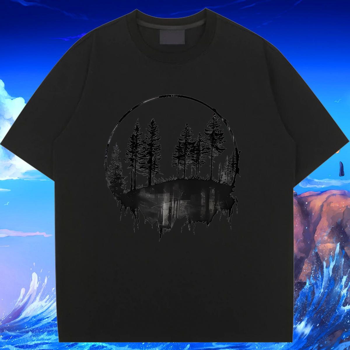 Brand T shirt Breathable Short Sleeve Womens Tshirts Custom Print Oversized tree Casual 100% Cotton 230g New Clothings