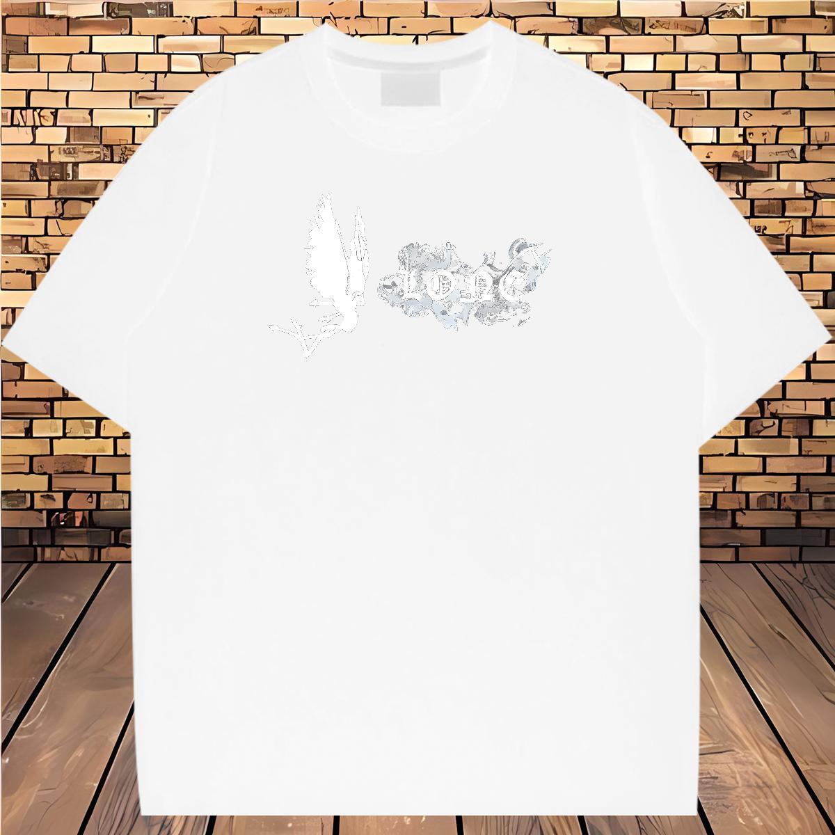 Factory Direct Mens T Shirts 230g Pure Cotton Butterfly Daily Wear Tees Breathable Soft Classic Men Tops Tees Customized