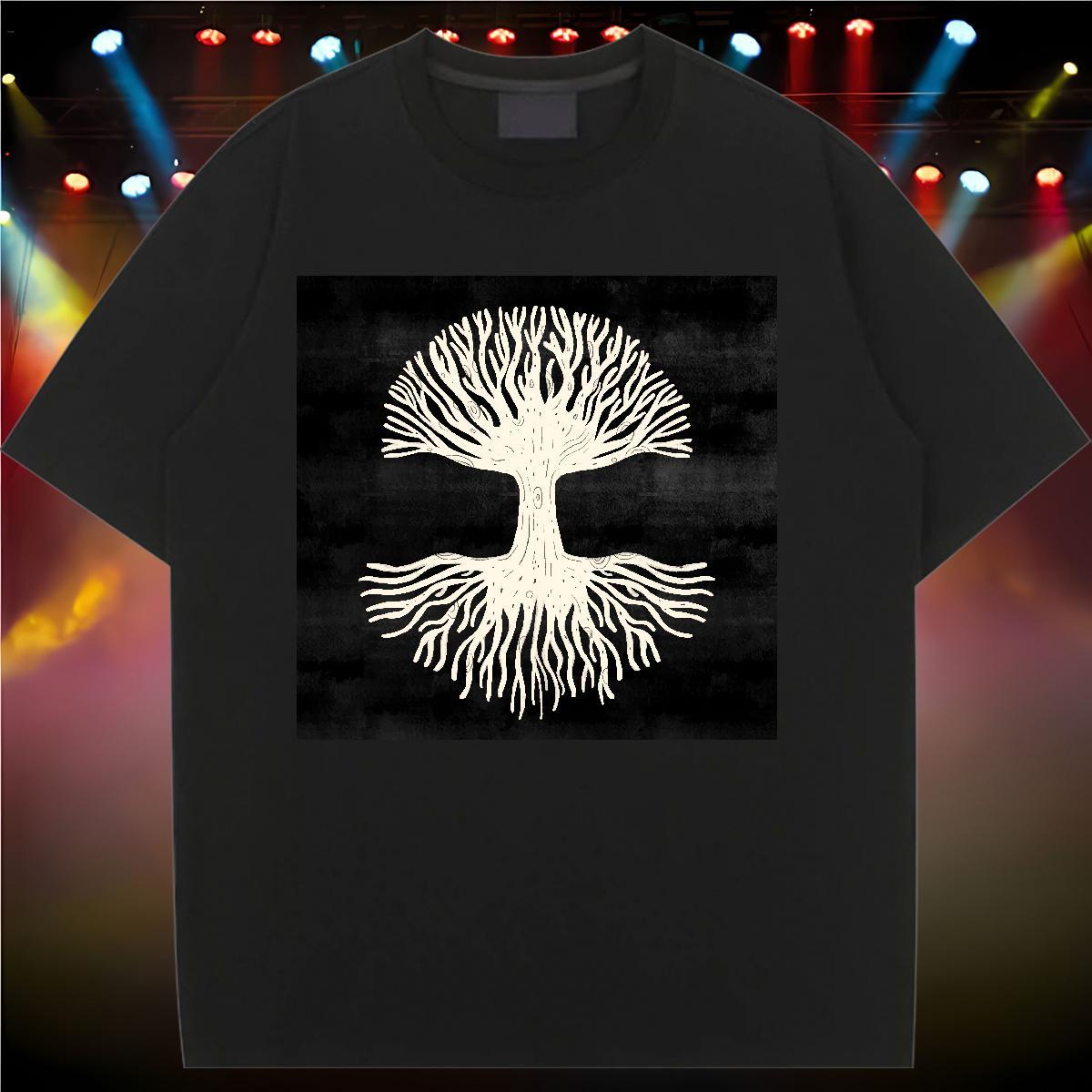 Lady Womens T Shirts Comfortable Woman Tshirt Black Oversized tree Casual Daily Wear 100% Cotton 230g TOP Quality Tees