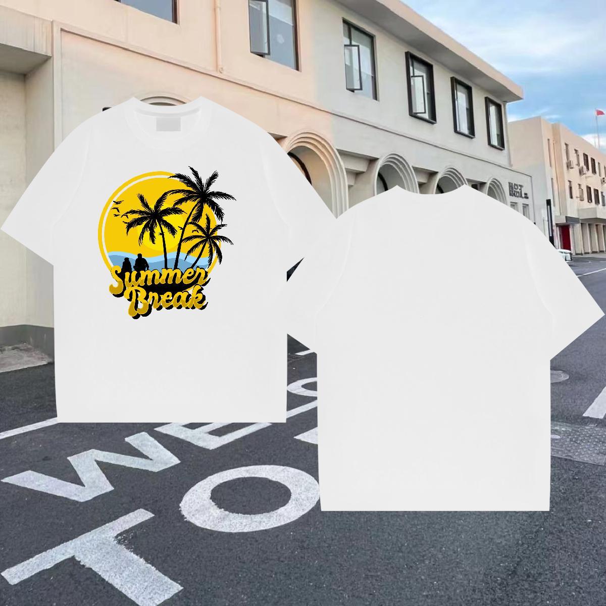 Wholesale Man T Shirts 230g Cotton sun Daily Wear Tops Tees Crew Neck High Quality Men Clothes T-Shirt Black Oversized