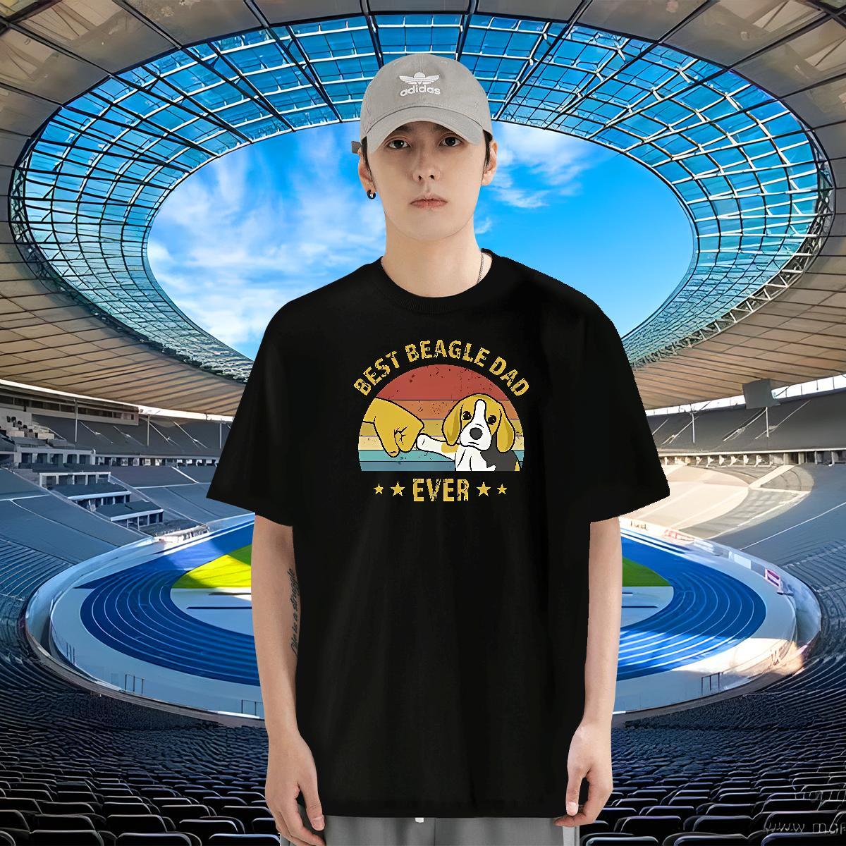 Brand Tshirts 230g Cotton Sports Casual dog Cartoon Printing L-4XL Breathable Short Sleeve Fashion New T-Shirts for Men Tops Shirt