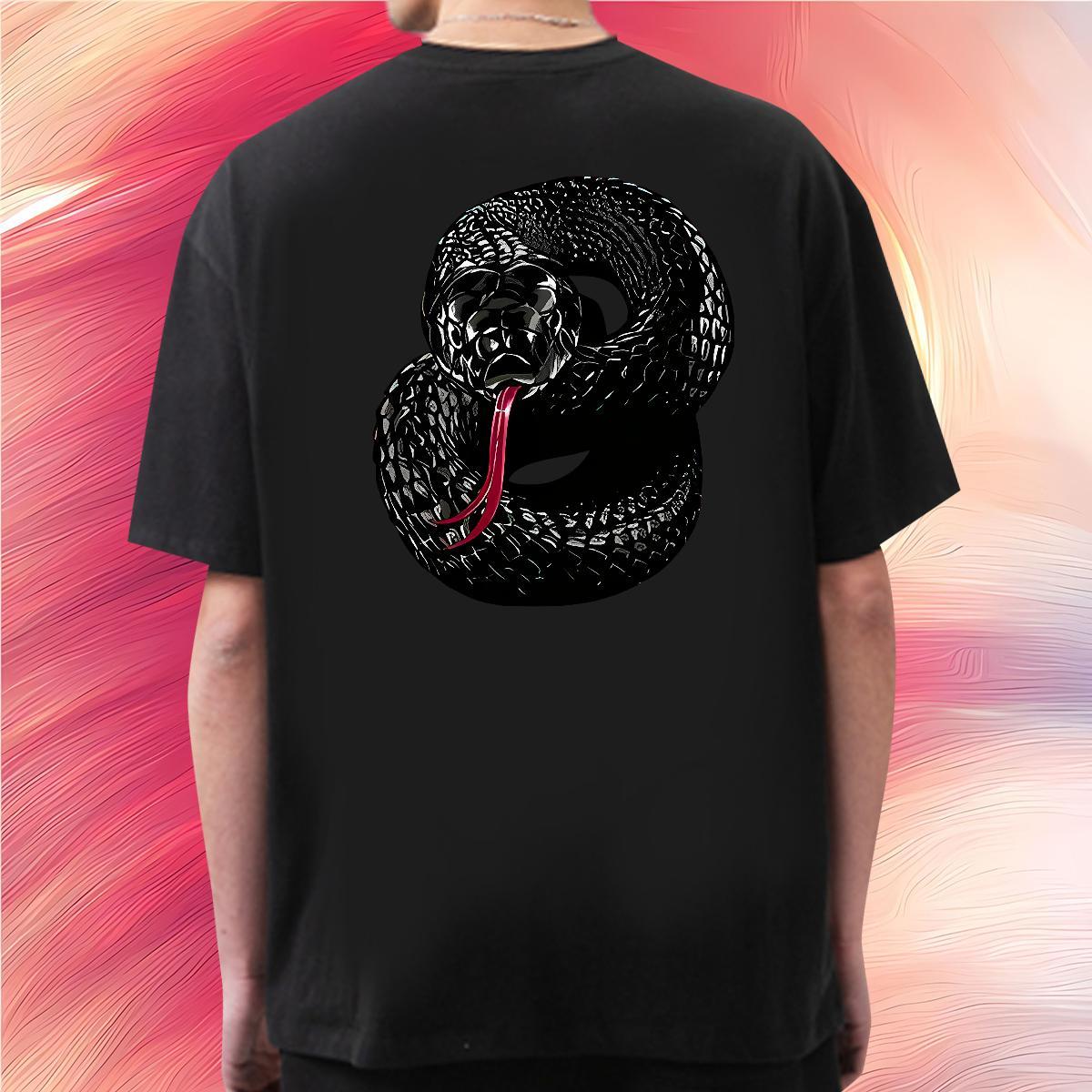 Designer T Shirts Men 100% Cotton 230g snake Hip Hop Street Tops O Neck Short Sleeves Classic Men Tshirts Custom Printing