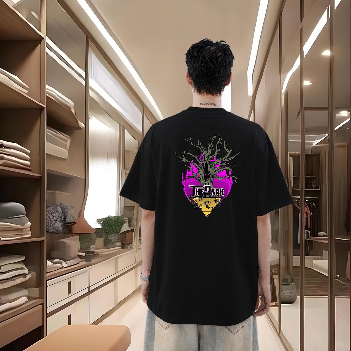 DIY Men T Shirts 230g Pure Cotton tree Casual Daily Wear Tshirts Short Sleeve Soft Wholesale Mens Tshirts Graphic